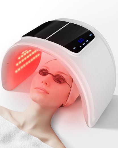 7-Color LED Face Mask with PDT Light Therapy & Facial Steam