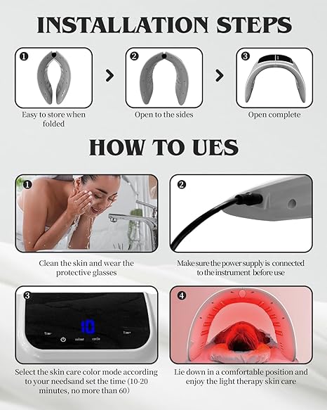 7-Color LED Face Mask with PDT Light Therapy & Facial Steam