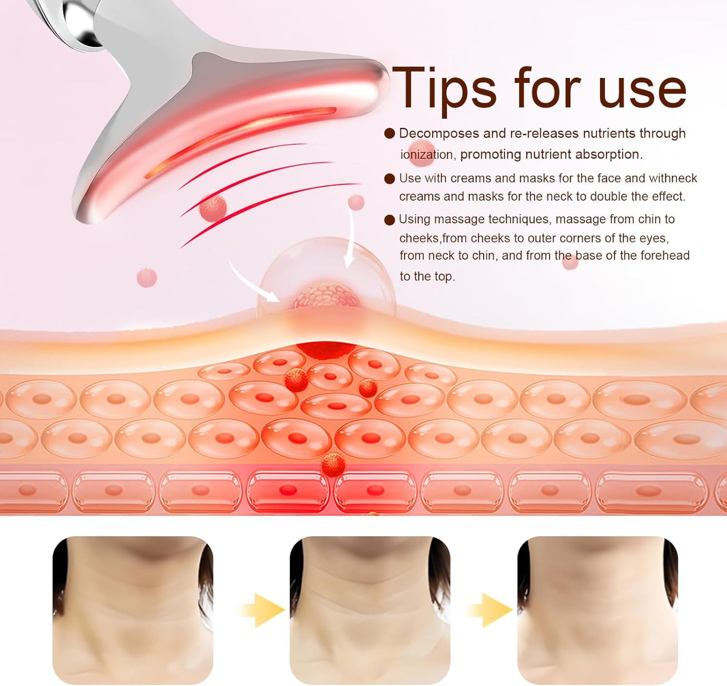 Red Light Therapy Face and Neck Massager