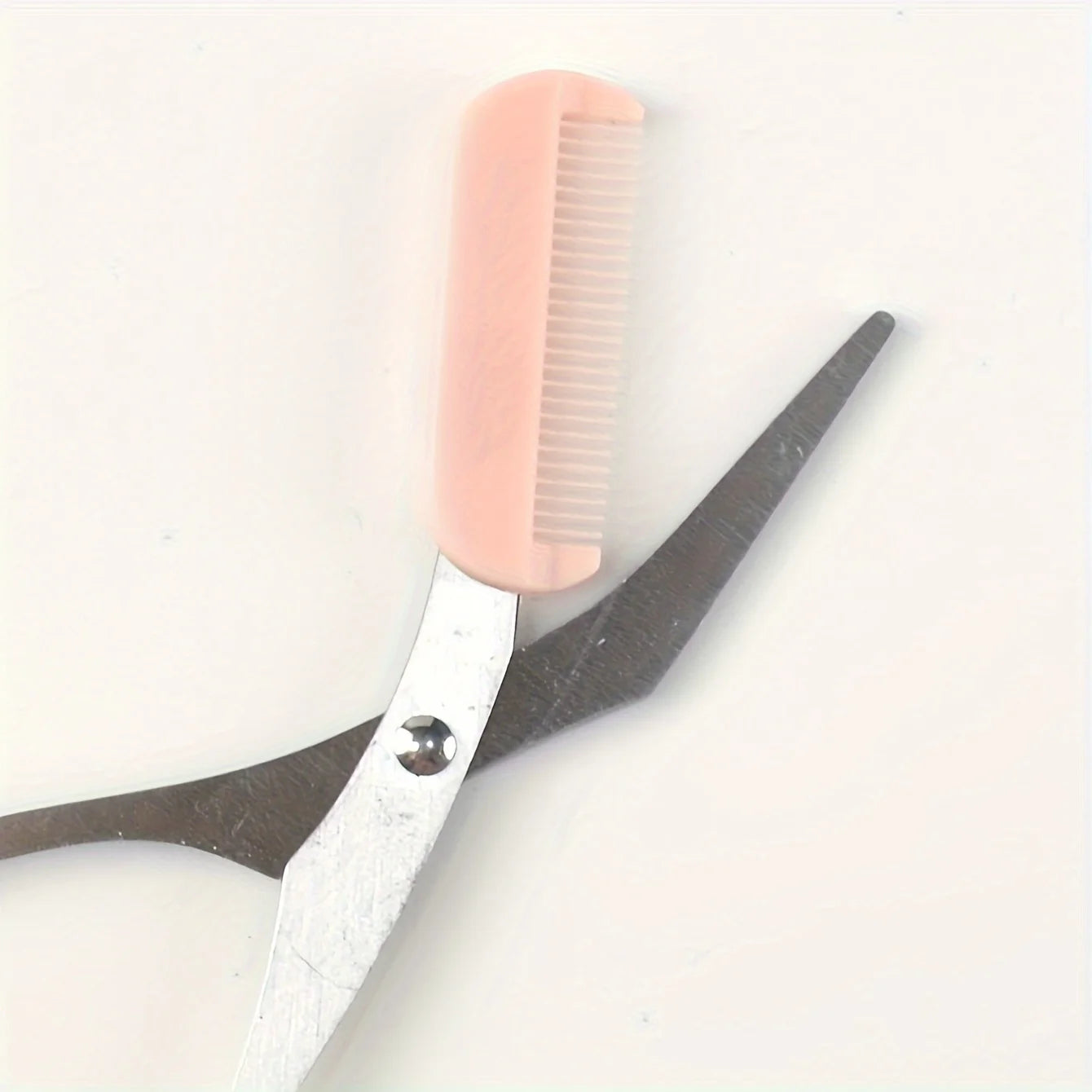Precision Eyebrow Trimming Scissors with Built-In Comb