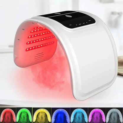 7-Color LED Face Mask with PDT Light Therapy & Facial Steam