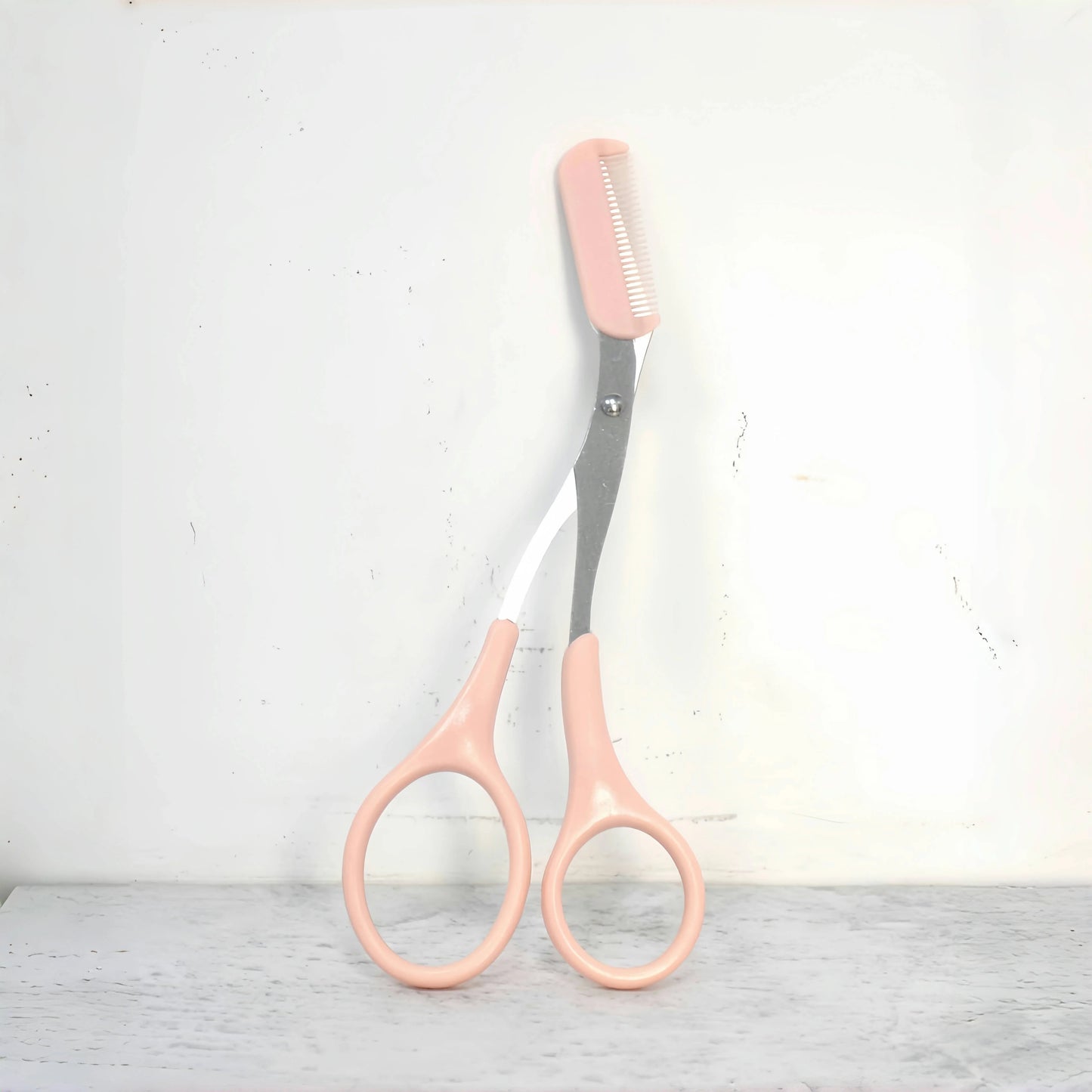 Precision Eyebrow Trimming Scissors with Built-In Comb