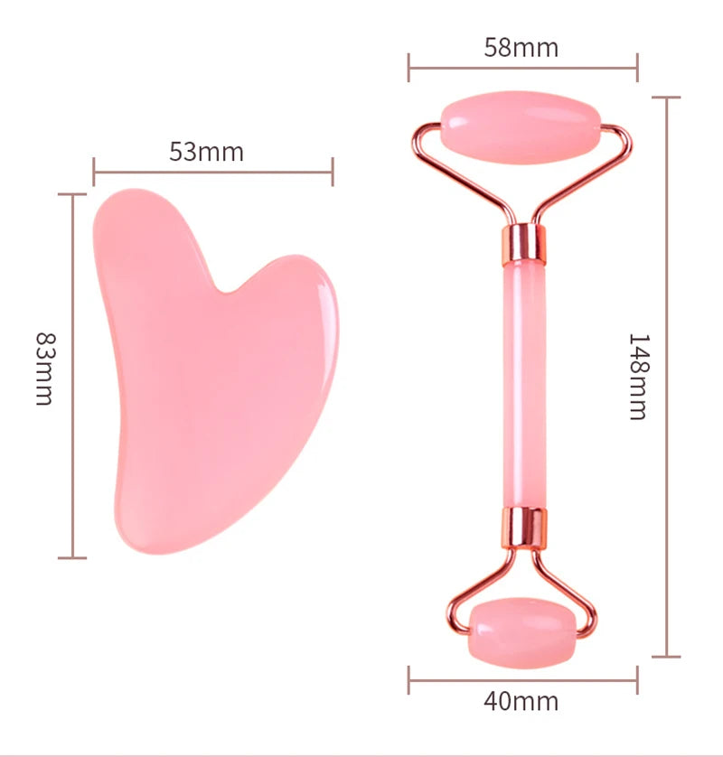 Gua Sha & Jade Roller Facial Tools Set