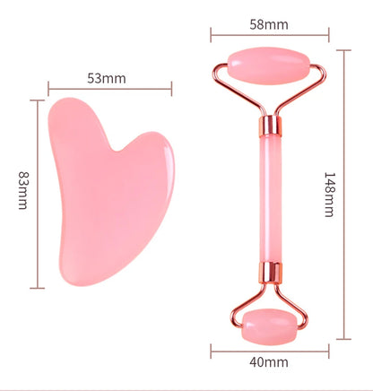 Gua Sha & Jade Roller Facial Tools Set