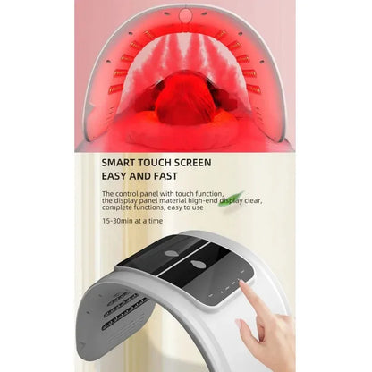 7-Color LED Face Mask with PDT Light Therapy & Facial Steam